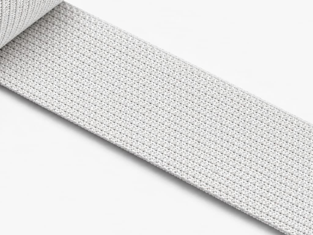 White knitted elastic tape view