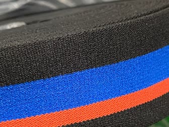 Multi-colour buffing elastic tape