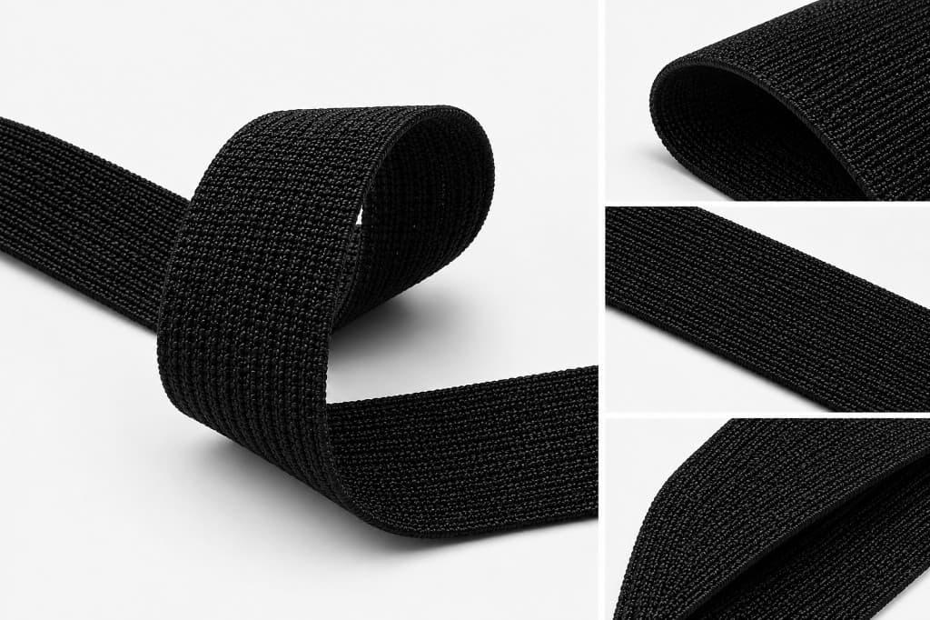 Black woven elastic tape