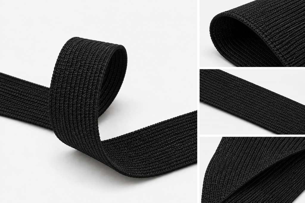 Black woven elastic tape