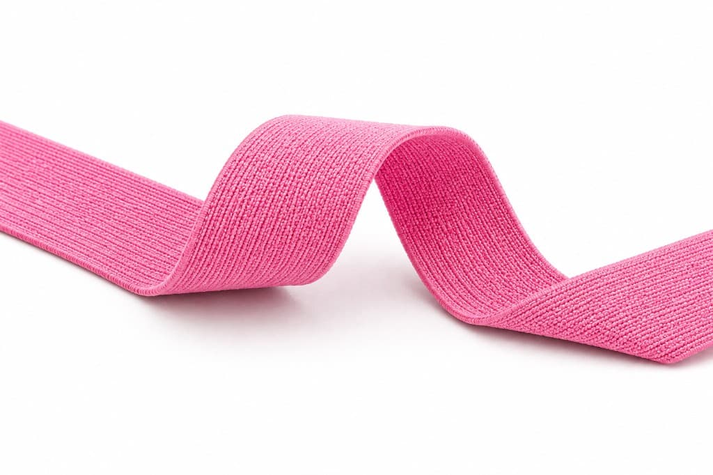 Pink woven elastic tape